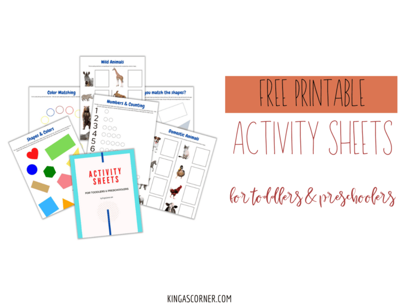 6 Free Activity Sheets For Toddlers: Engaging & Educational