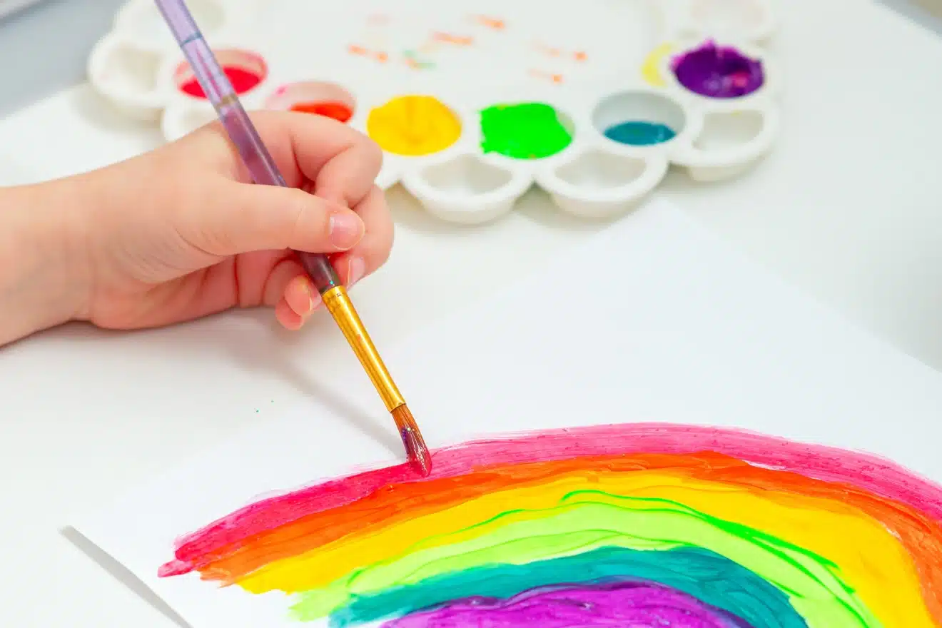 Fun and Easy Rainbow Paper Craft for Kids 3