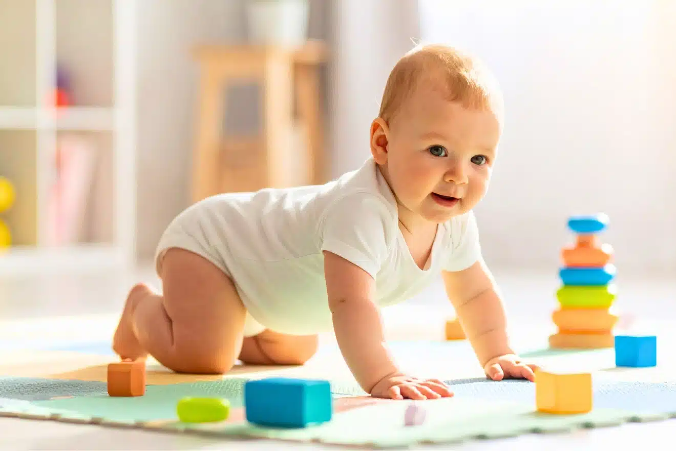 ensory and fine-motor toys for babies aged 9 months: soft shapes & learning blocks